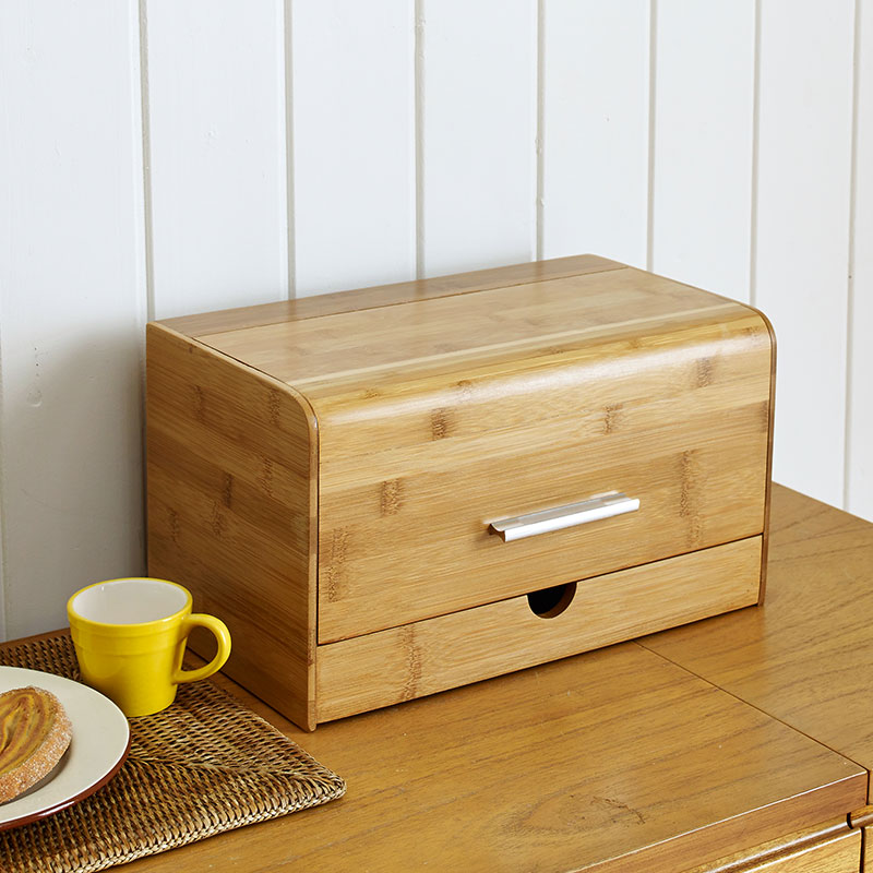 Bread Box Bamboo - Boîte à pain anti-poussière, collations en