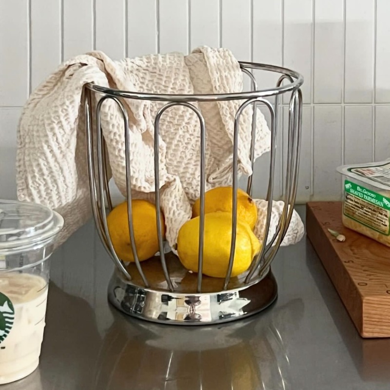 Food Storage For Restaurant - Corbeille à fruits minimaliste en acier
