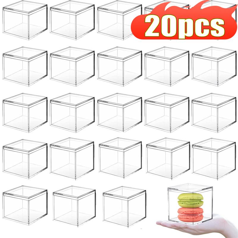 Xmas Food Storage Containers - Boîtes en acrylique transparentes avec couvercle,