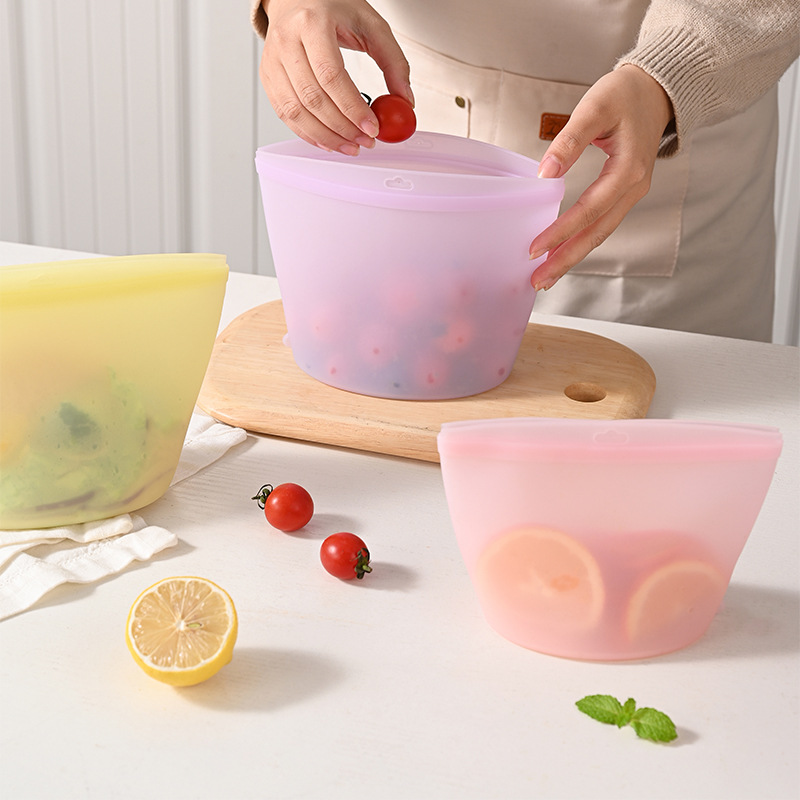 Food Storage Bags Reusable - Sac de conservation alimentaire en silicone