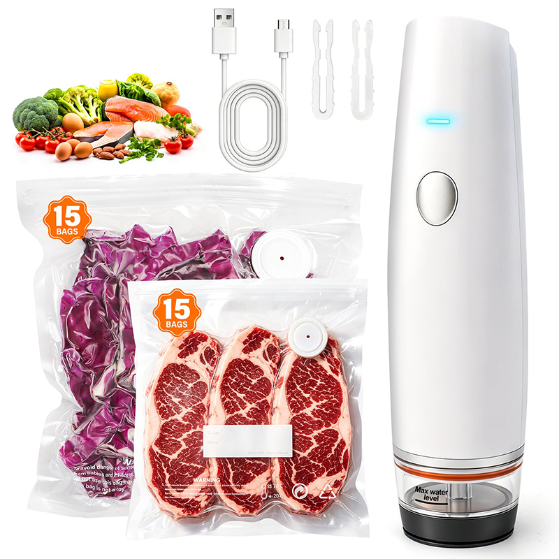 Food Storage Vacuum Pump - Scelleuse sous vide portable rechargeable sans