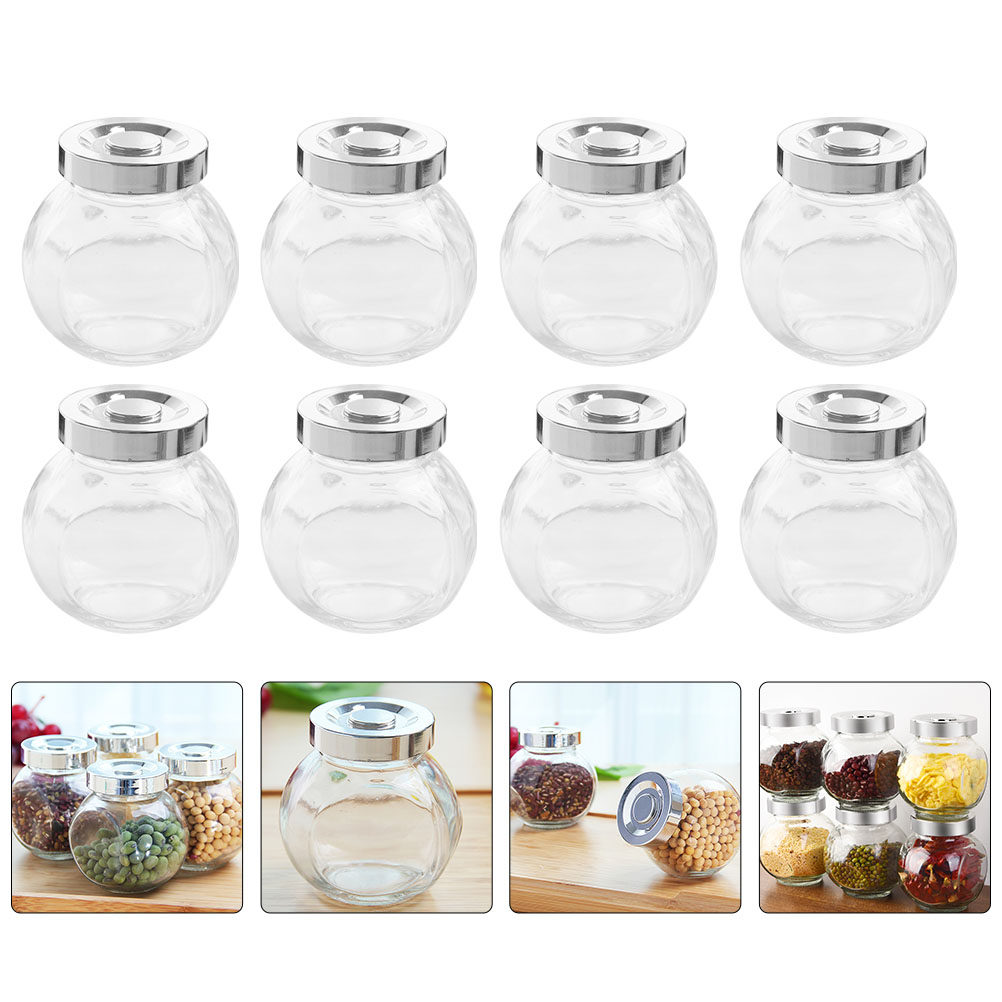 Food Storage Jars - 8 Pots de Conservation en Verre