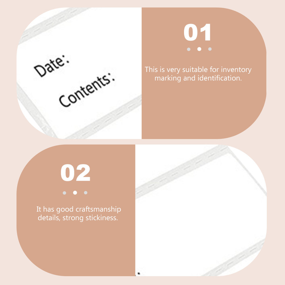 Food Storage Jar Labels - 1 rouleau d'étiquettes alimentaires professionnelles pour