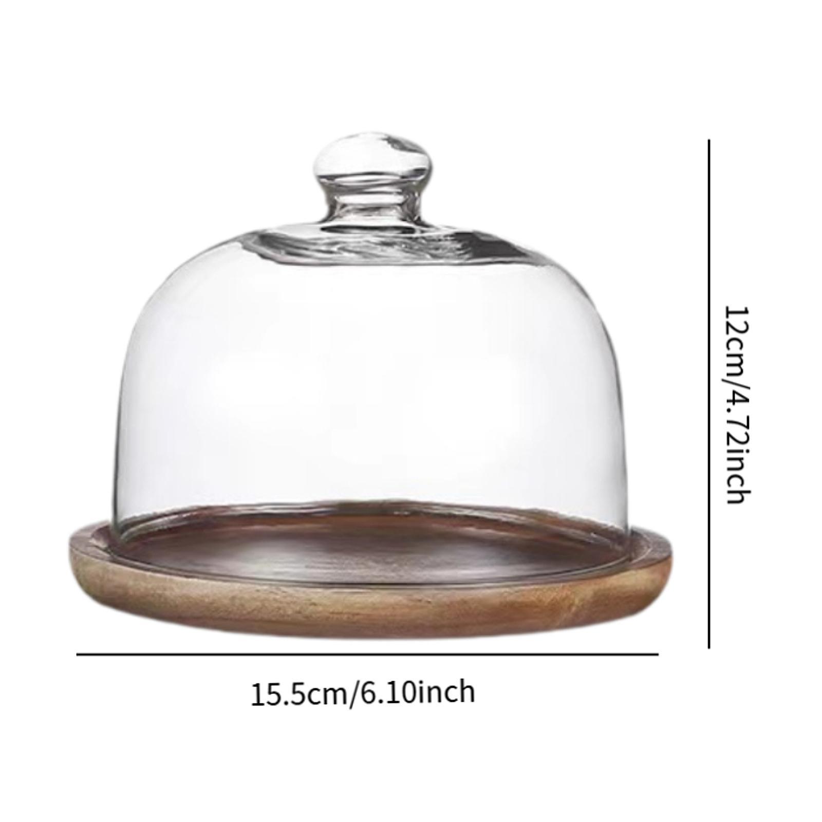 Support à gâteau en bois avec  - Food Storage Glass Round avis et prix
