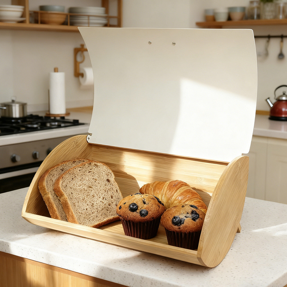Boîte à pain en bambou, boîte  - Bread Box Bamboo avis et prix