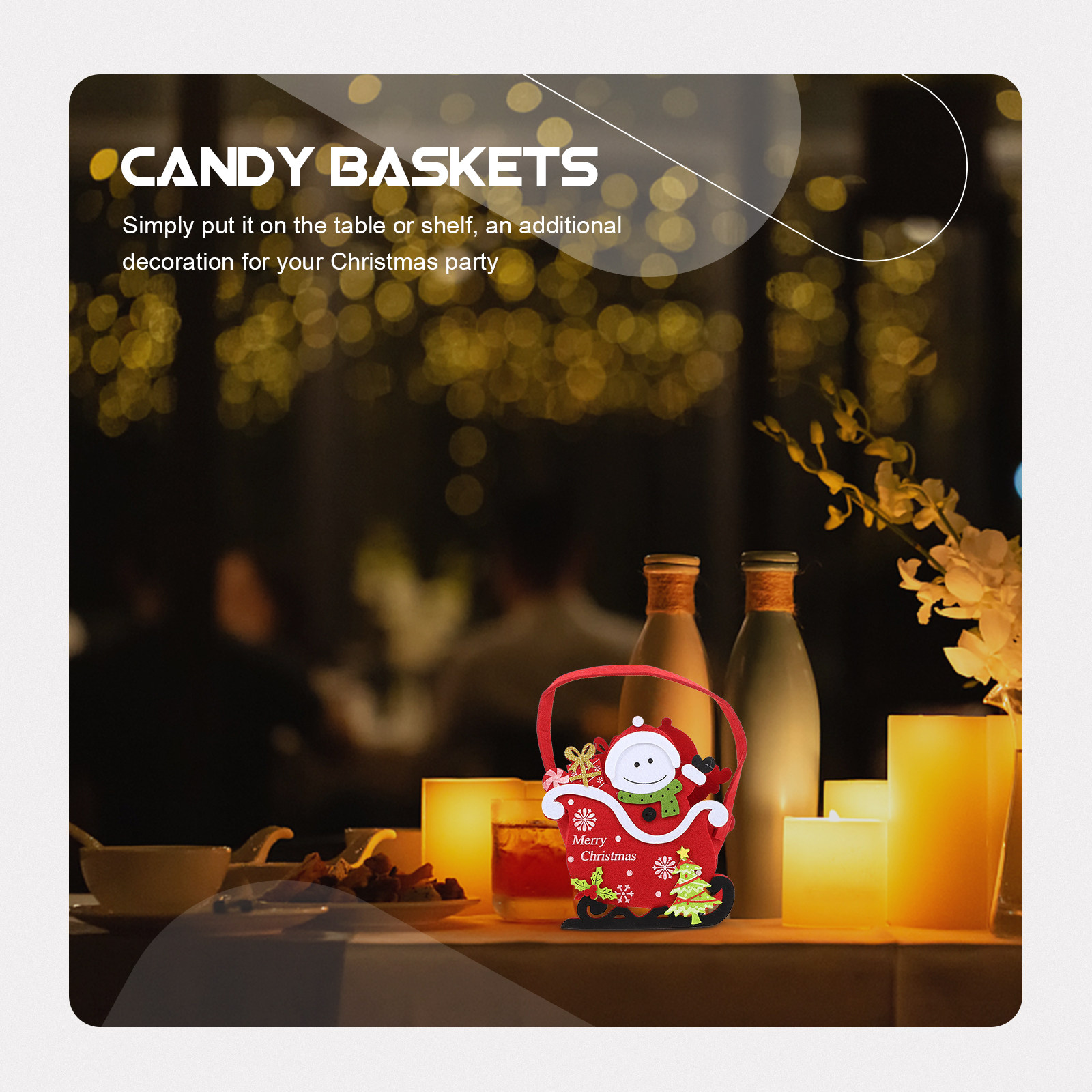 1 pièce Panier de Noël en feut - Xmas Food Storage Containers avis et prix