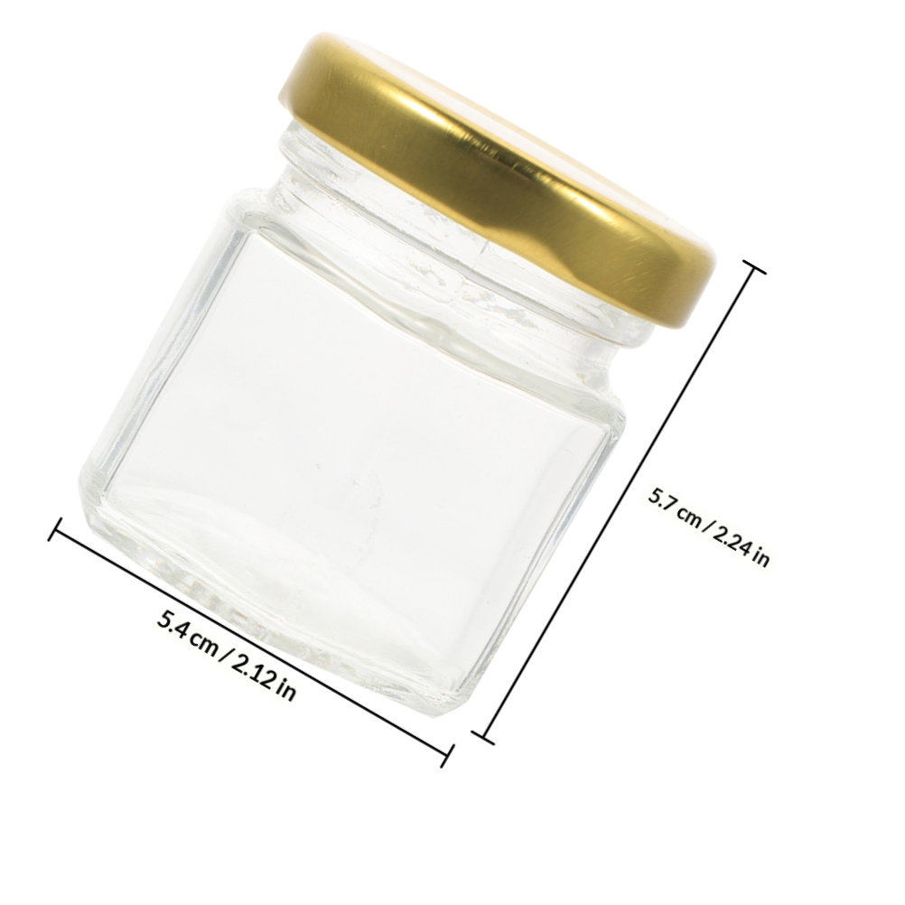 6 pots en verre hexagonaux tra - Food Storage Jars avis et prix