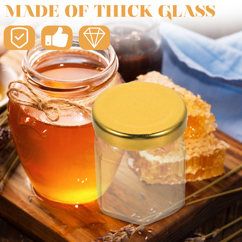 6 pots en verre hexagonaux tra - Food Storage Jars avis et prix