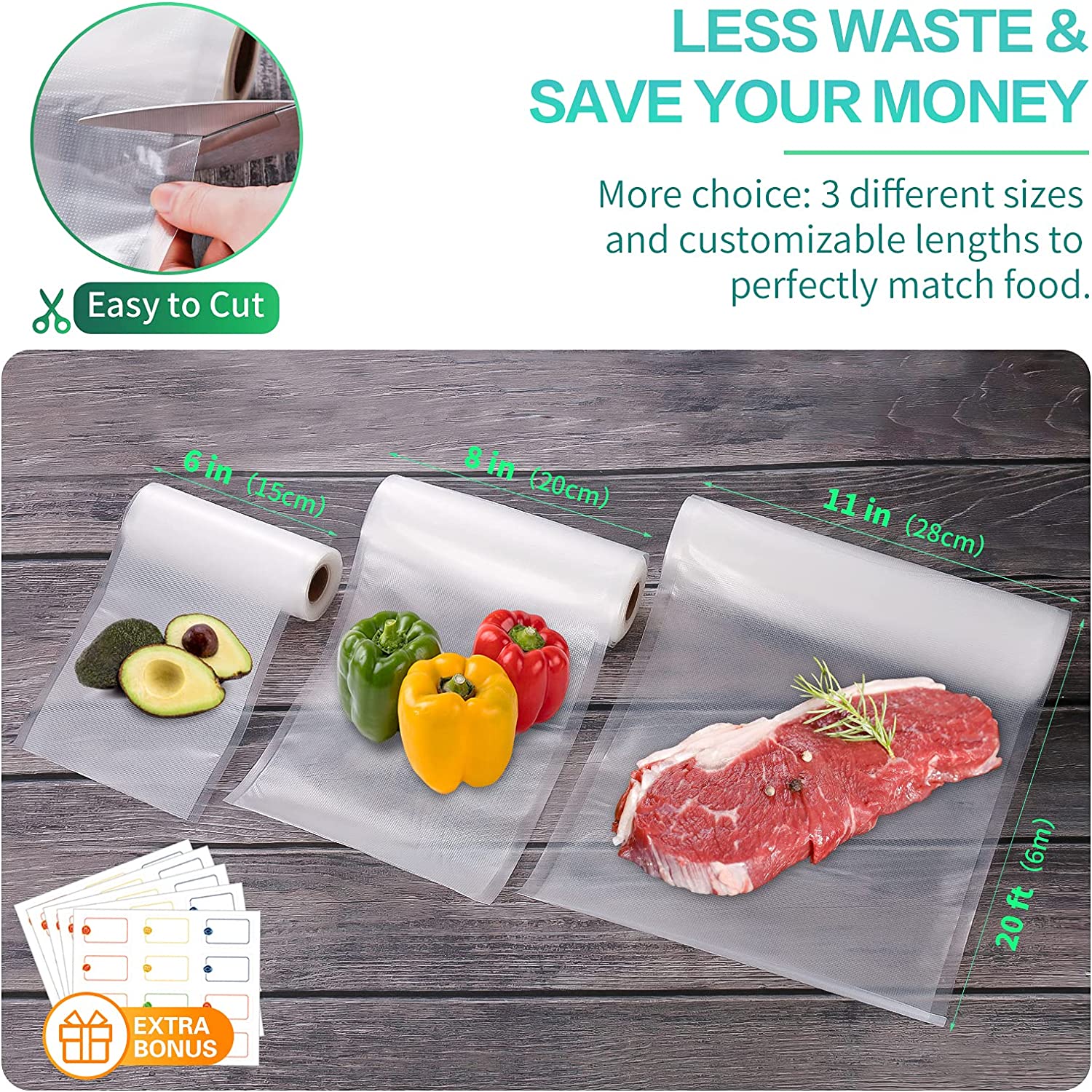 Sacs de cuisine pour scelleuse - Food Storage Vacuum Bags avis et prix