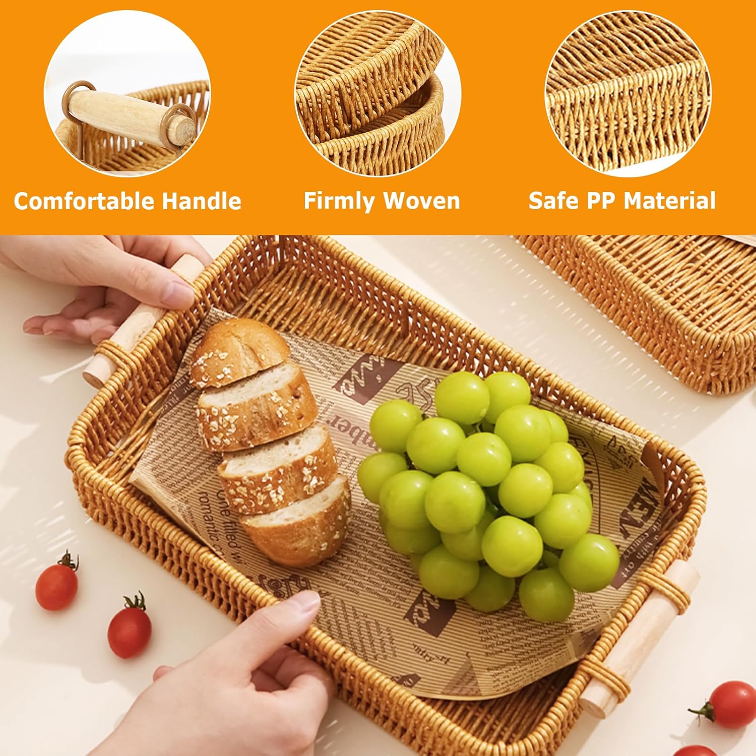 Plateau en osier rectangulaire - Food Storage For Restaurant avis et prix