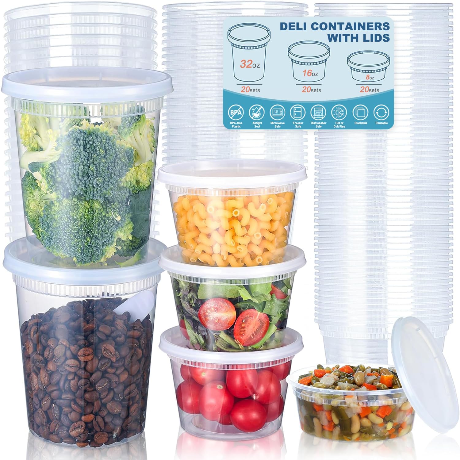 24 pièces conteneurs de stocka - Food Storage Ideas avis et prix