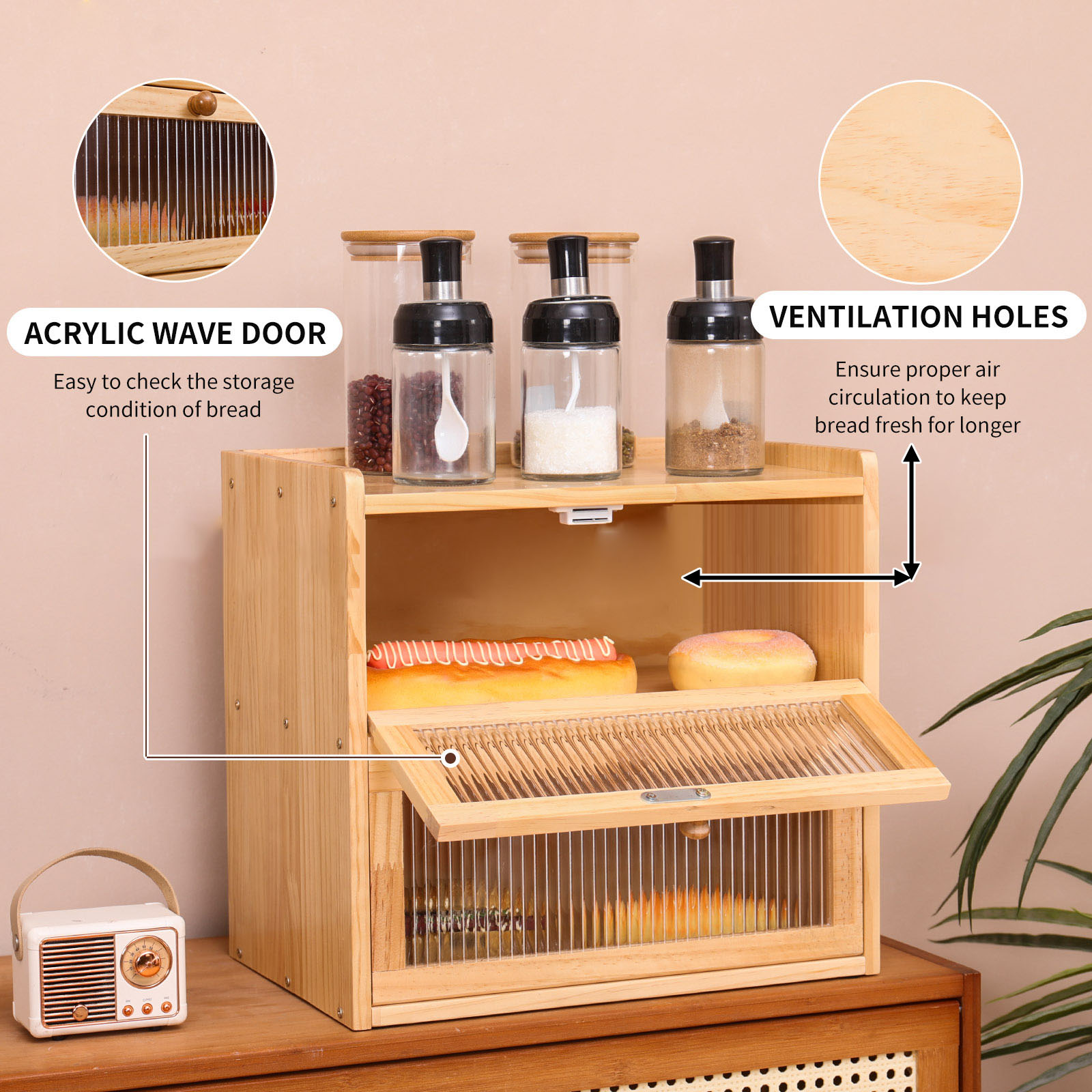 Boîte à pain, support de poube - Bread Box Bamboo avis et prix