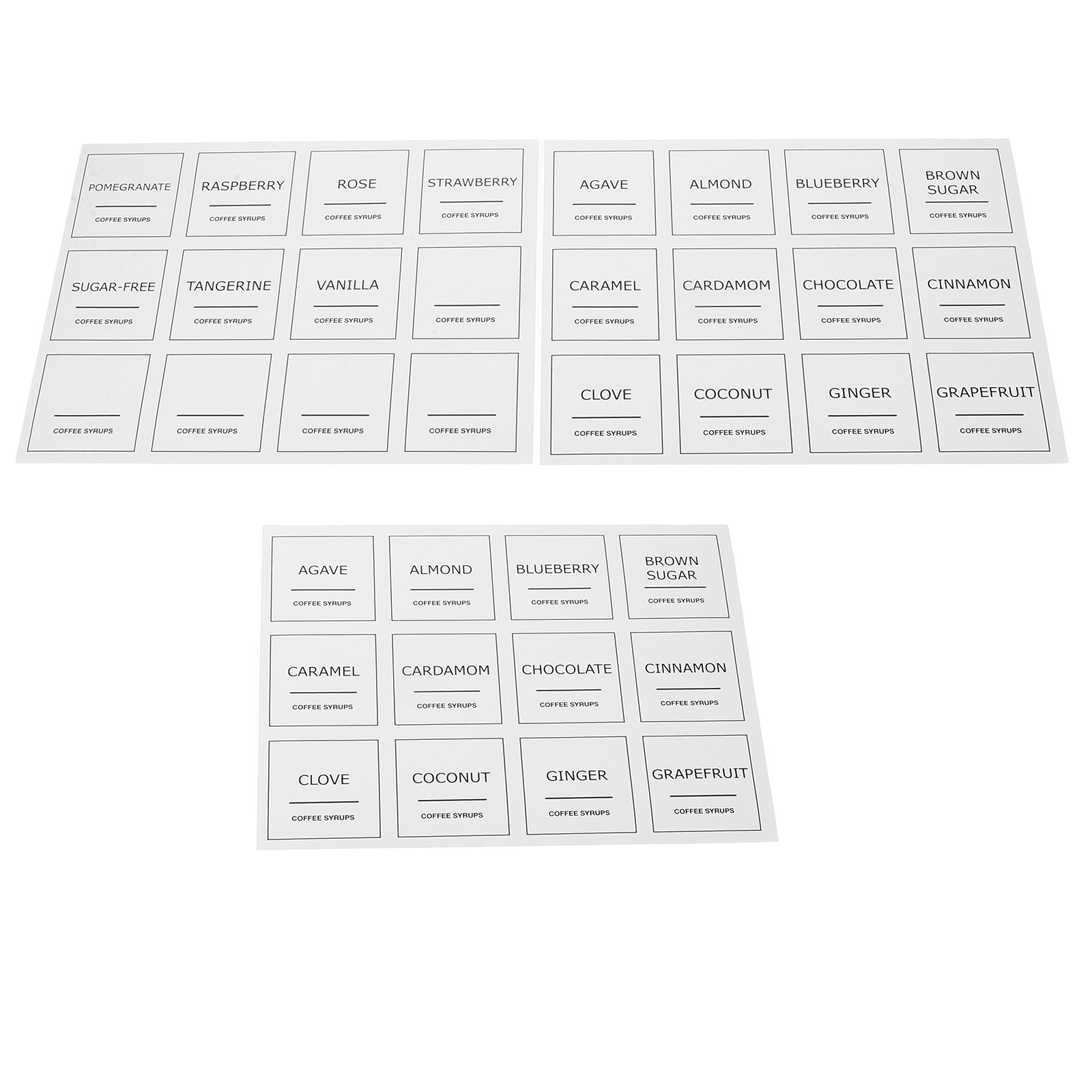 3 Feuilles d'Autocollants en P - Food Storage Jar Labels avis et prix