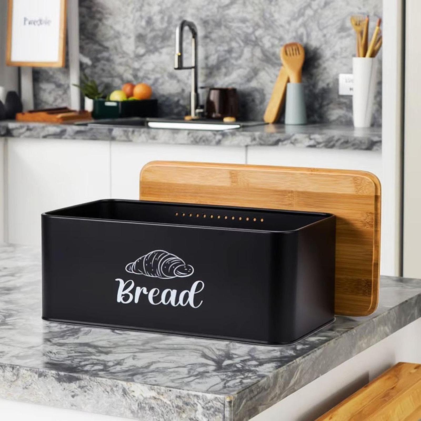 Boîte à pain durable en acier  - Bread Box Bamboo avis et prix